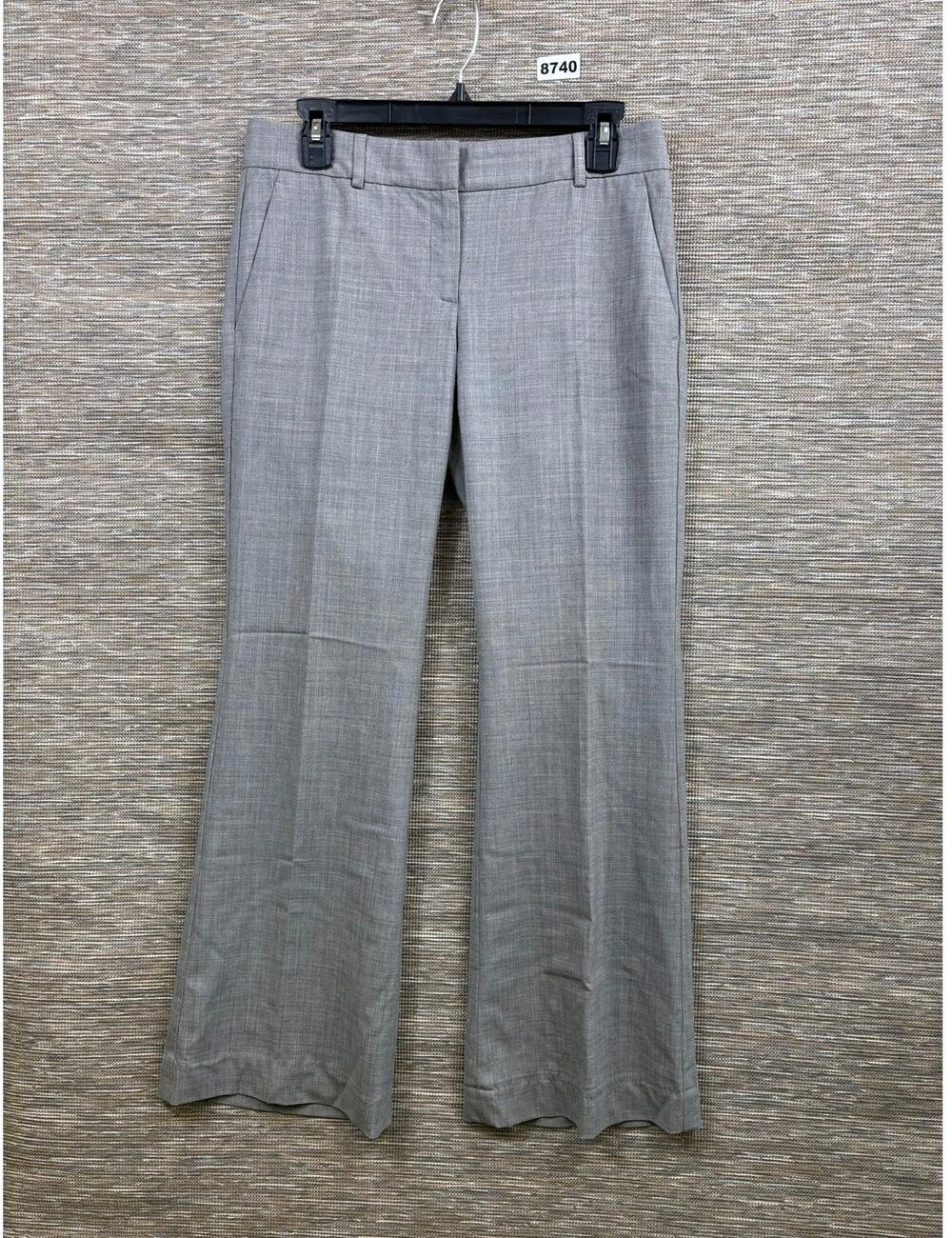 Theory Dress Pants Womens Size M Gray Wool Blend Straight Leg Lined Career USA